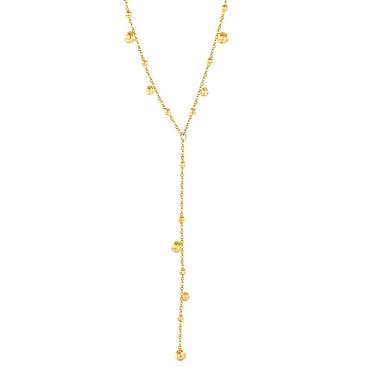 5mm+4mm+3mm Size Steel Beads 10cm Tassel 40+5cm +11.2*3.7mm Square Tail Plaque Necklace Gold