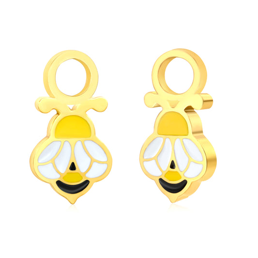 Drip oil 6.2*12mm bee accessories gold color