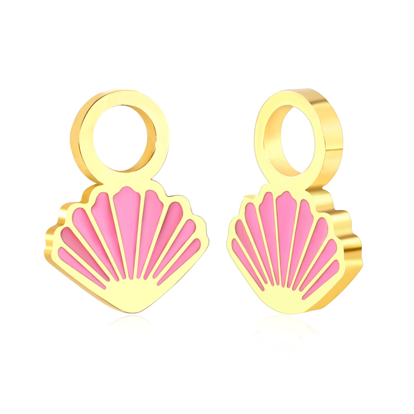 Oil dripping 7.7*10.4mm shells accessories gold color
