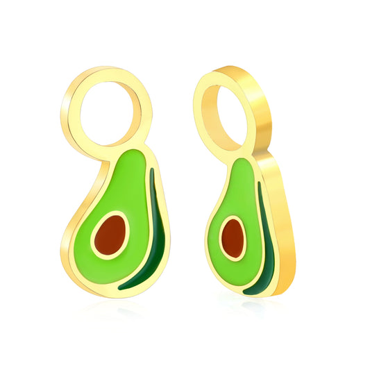 Oil dripping 5.3*11mm avocado accessories (divided into left and right) gold color