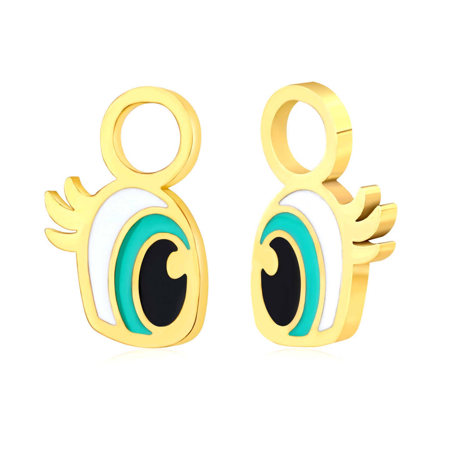 Drip oil 7*11.5mm eyes 1 accessories (divided into left and right) gold color