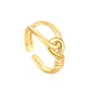 Chain Link Open Ring - Stainless Steel Punk Edgy Design