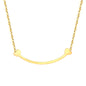 9.2 x 36.7mm curved bone pendant, 0.3mm cross chain 45+5cm, 6mm round tag necklace, gold