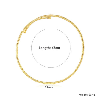 3.9mm wide x 47cm necklace, gold