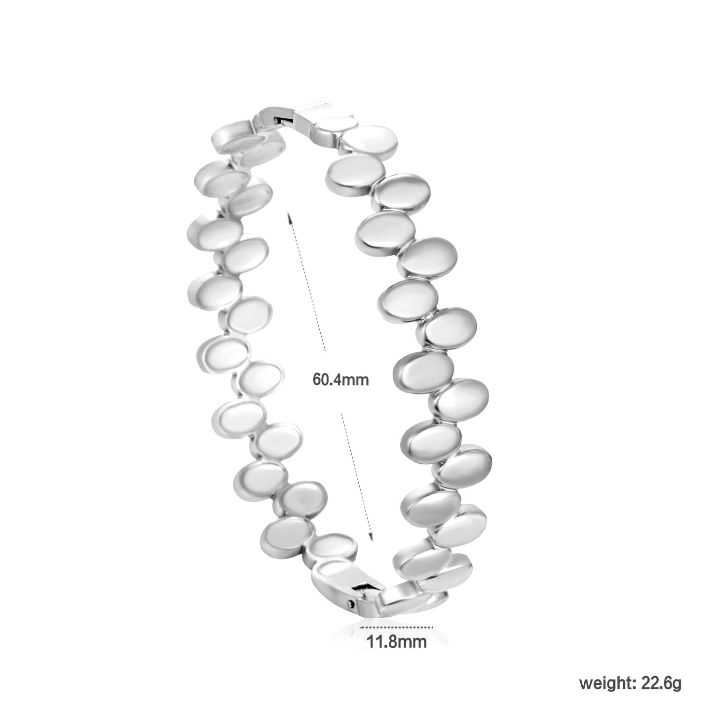 Thick 2.9*Width 11.8*Inner Diameter 60.4mm Bracelet Steel Color / Gold