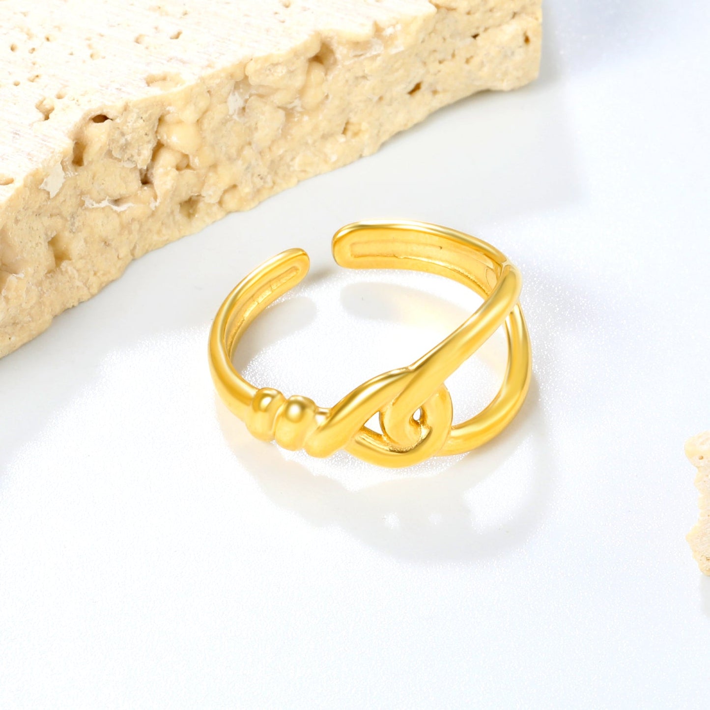 Chain Link Open Ring - Stainless Steel Punk Edgy Design