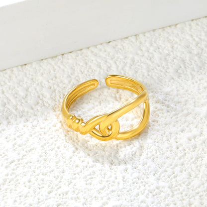 Chain Link Open Ring - Stainless Steel Punk Edgy Design
