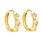 3.2*11.4mm diamond-shaped sticky imitation white Czech diamonds/pearl earrings 2.2*10mm inner diameter earrings gold color