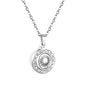 15.4mm Sun Moon Star Compass Pendant 45+5+6mm Necklace Steel/Golden