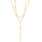 7.3*6.3mm Heart 8cm Tassel Accessories 38+45+5cm+6mm Round Tail Plaque Double Chain Necklace Gold