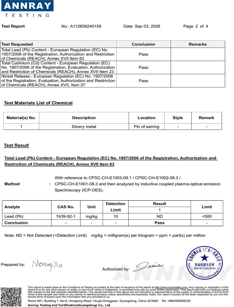 REACH-EU Lead & Cadmium Test
