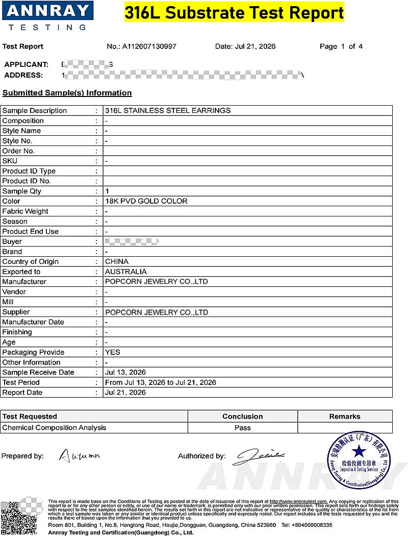 316L Material Report
