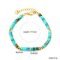 2.8*4.5 Cylindrical Tiger's Eye/Zi Yuandan/Indian Agate/Emperor's Pine/Shoushan Stone+4*2mm Round Flat Steel Beads Bracelet 17+3cm+6mm Round Plaque Gold Color