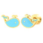 Thick 1.2*7*5.2mm Whale Oil Drip 0.8*9mm Pin Screw Plug Earring Gold Color