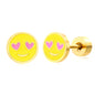 Thick 1.2*6.3mm round obsessive face oil drip 0.8*9mm pin Screw plug earrings gold color