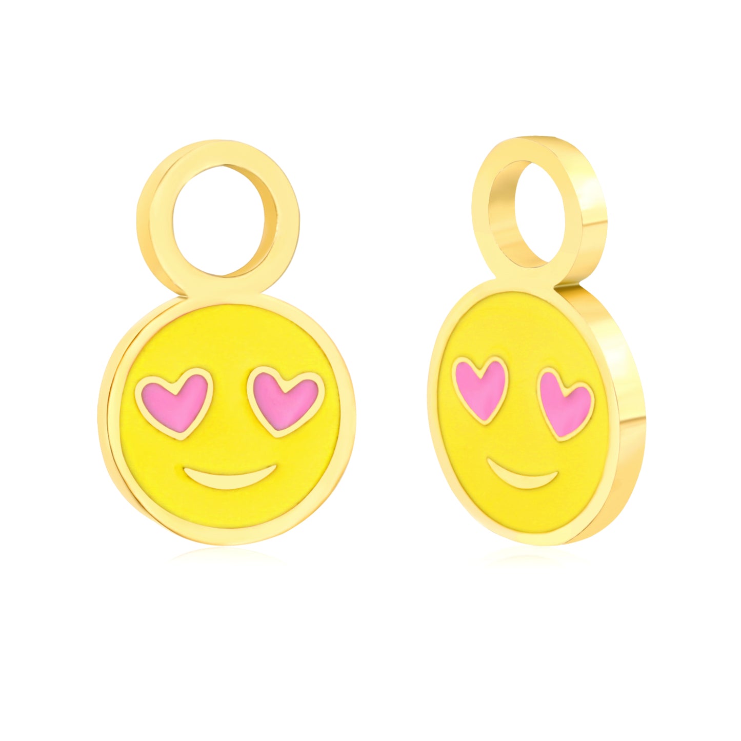 Oil drip 8*12mm round obsessed face accessories gold color
