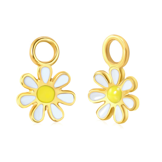 Drip oil 8*11.8mm daisy accessories gold color