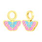 Drip oil 8.6*9.8mm butterfly accessories gold color