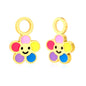 Oil drop 7*11.2mm five-color flower accessories gold color