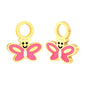 Oil drip 8.3*9.8mm small butterfly accessories gold color