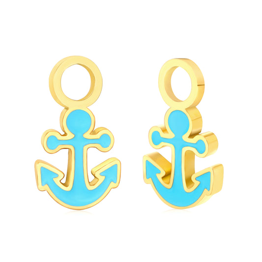 Oil dripping 6.4*12mm Anchor Accessories Gold color