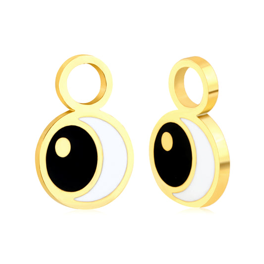 Drip oil 7.8*12mm eyes 2 accessories gold color