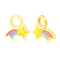 Drip oil 8.6*8.7mm shooting star accessories (divided into left and right) gold color