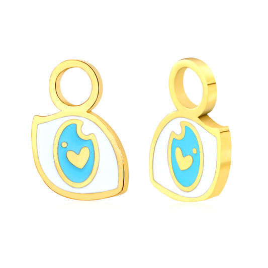 Drip oil 10*10.8mm eye 3 fittings (divided into left and right) gold color
