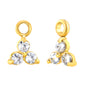 6.8*6mm tri-circle with white zirconium fittings + soldered 4mm open ring gold color