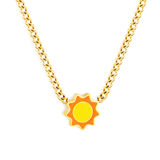 Thick 1.2*7.6mm sun accessories side chain 1.4mm*40+5cm necklace gold color